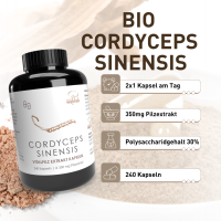240er Cordyceps sinensis BIO Extraktkapseln á 465 mg
